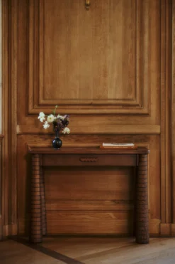 Console, Bois de Frêne Teinte Noyer, L100 Temba