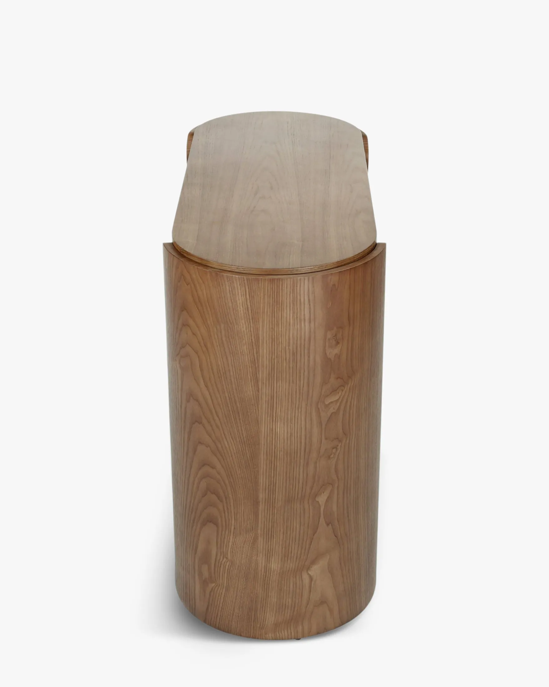 Console, Bois de frêne teinte noyer, L100 Elipse