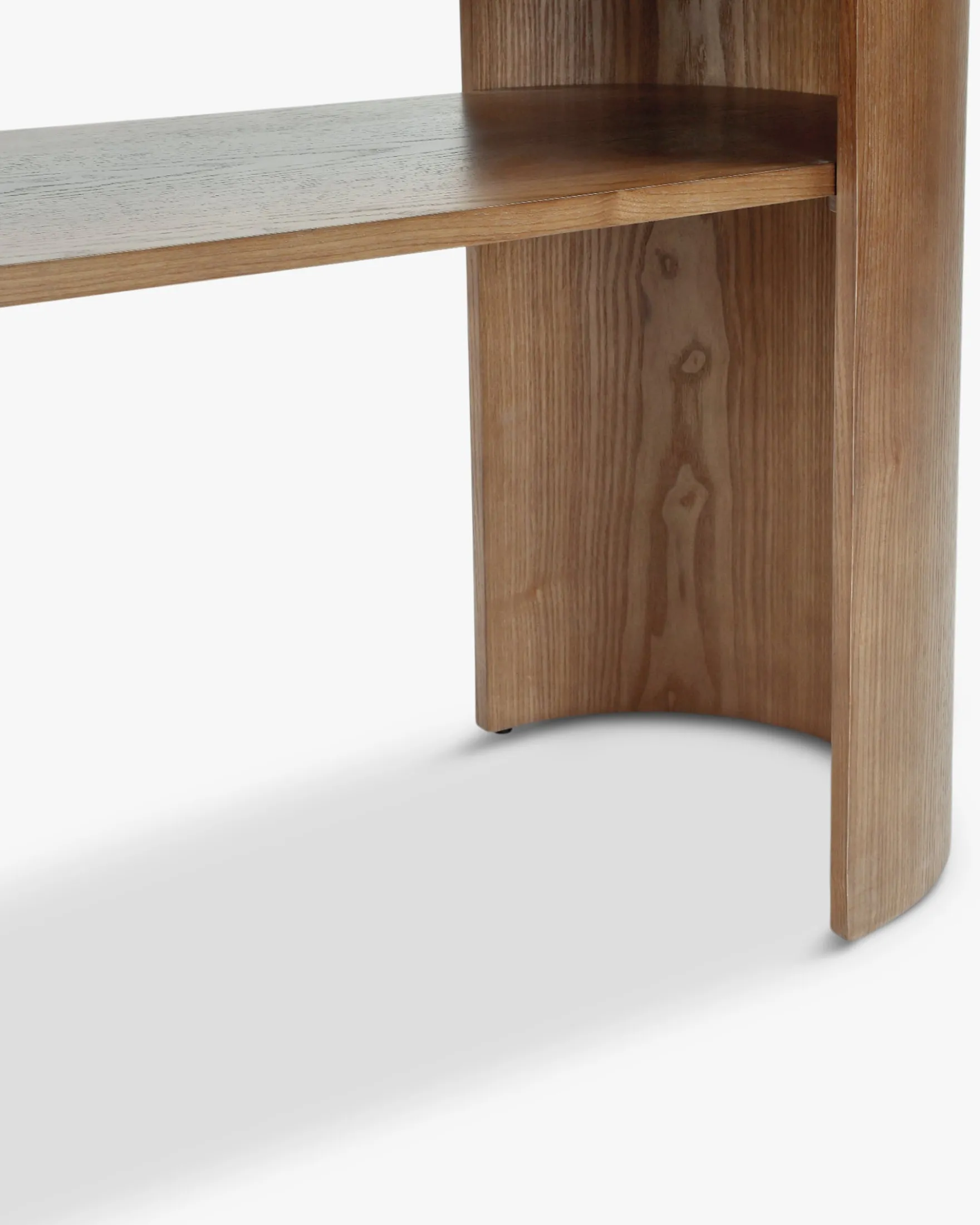 Console, Bois de frêne teinte noyer, L100 Elipse