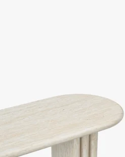 Console, Effet travertin glossy, L100 Artemis