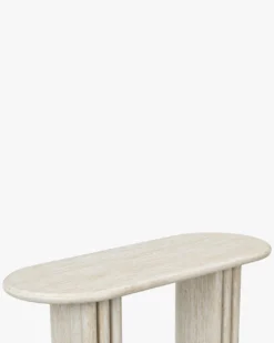 Console, Effet travertin glossy, L100 Artemis