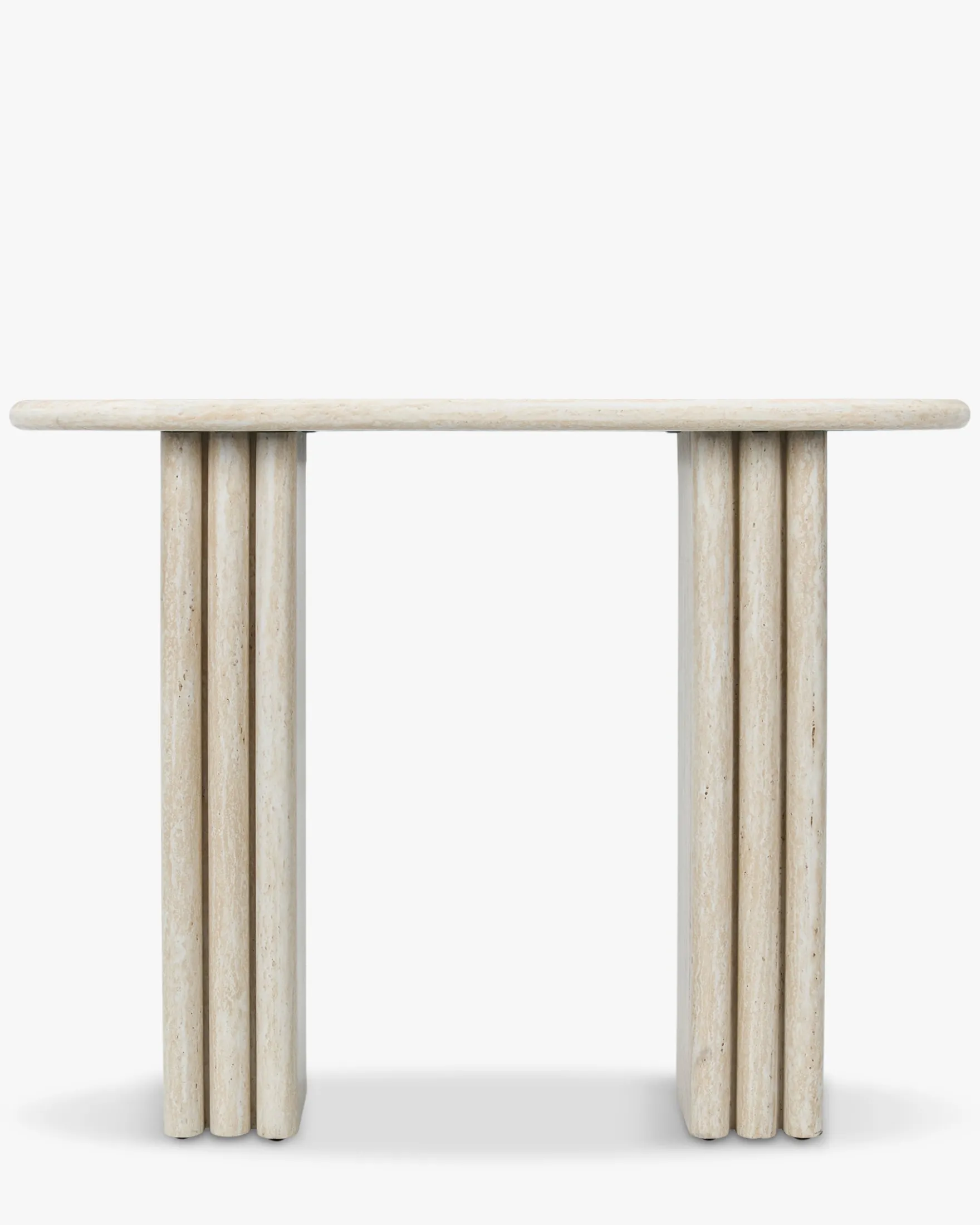 Console, Effet travertin glossy, L100 Artemis