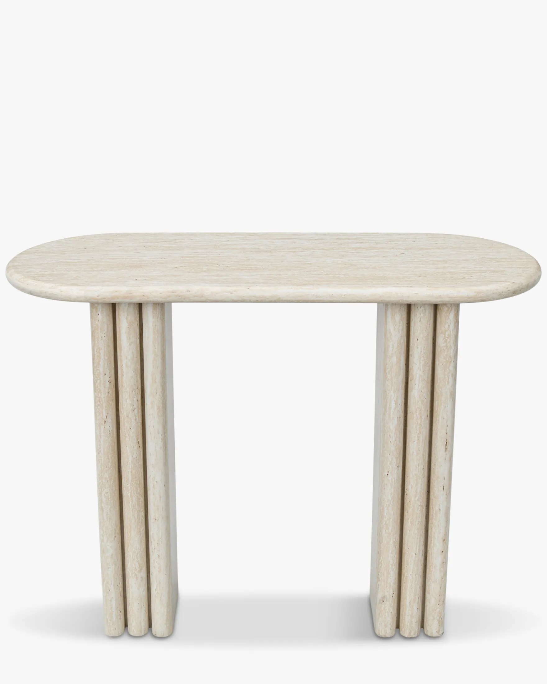 Console, Effet travertin glossy, L100 Artemis