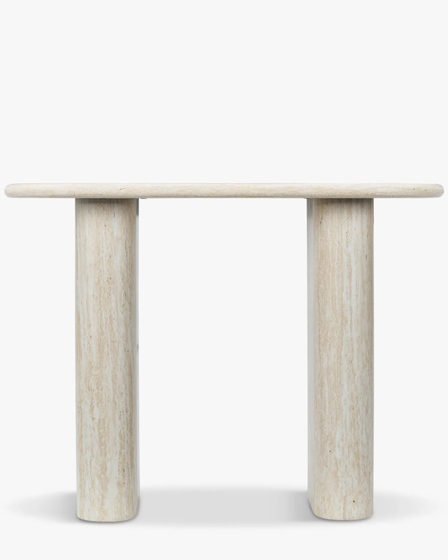 Console, Effet travertin glossy, L100 Artemis