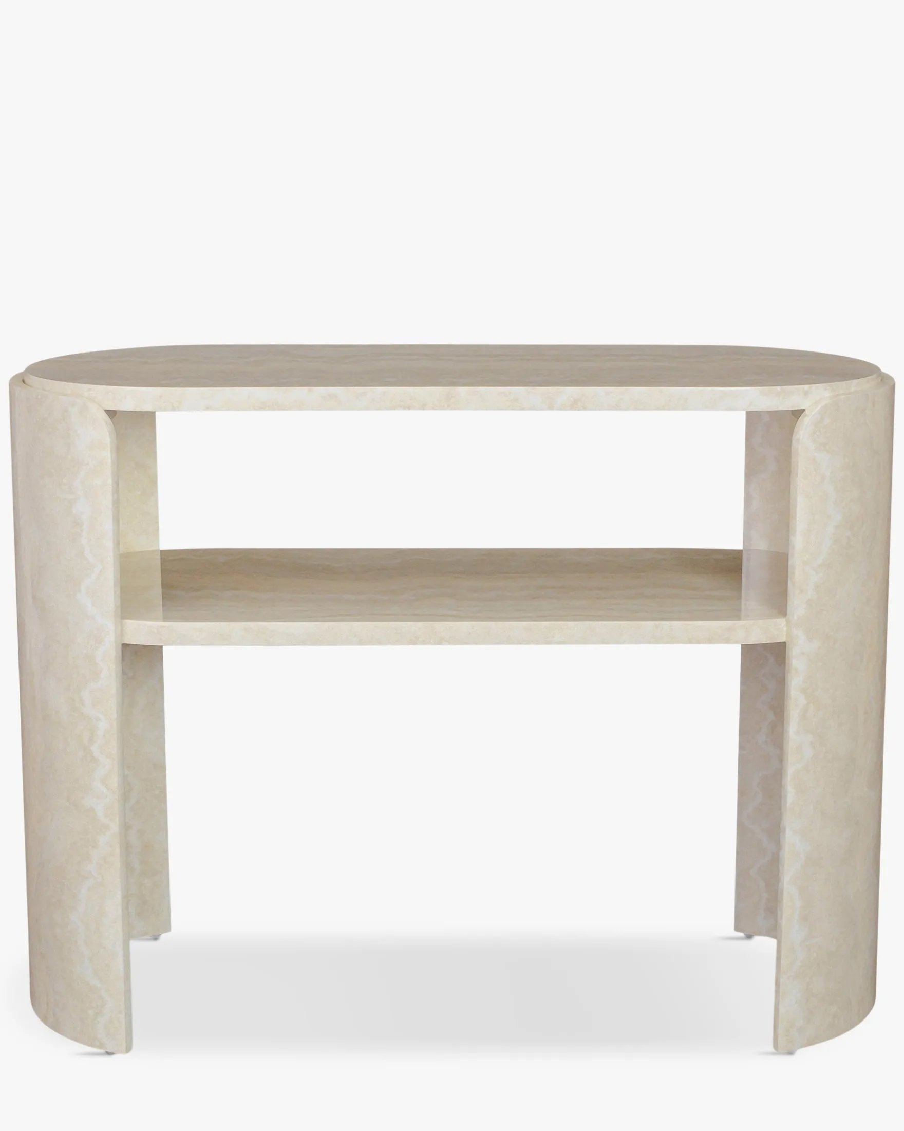 Console, Effet travertin, L100 Elipse