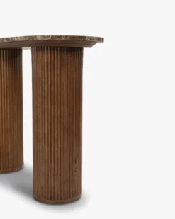 Console, Marbre Dark Emperador & Bois teinté noyer, L100 Oviedo