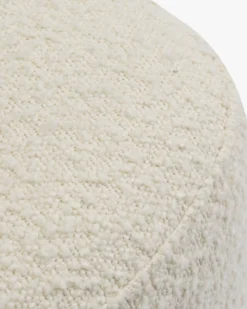 Ensemble banc + pouf, Ecru bouclé Enzo