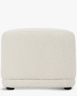 Ensemble banc + pouf, Ecru bouclé Enzo
