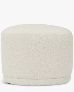 Ensemble banc + pouf, Ecru bouclé Enzo