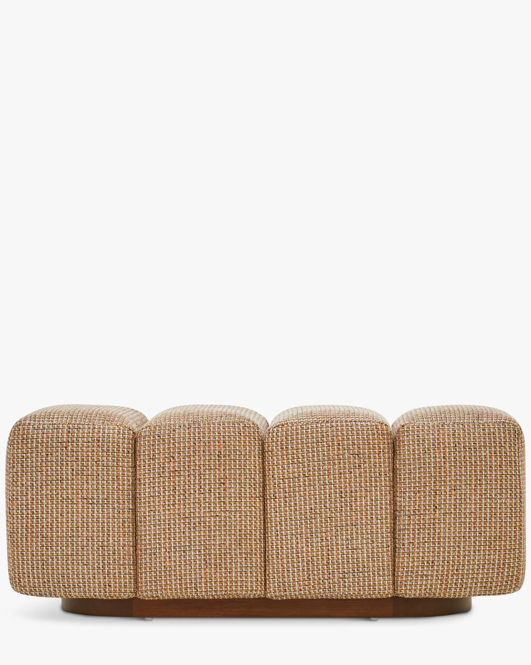 Ensemble banc + pouf, Tweed jaune Miami Jollin, Nami