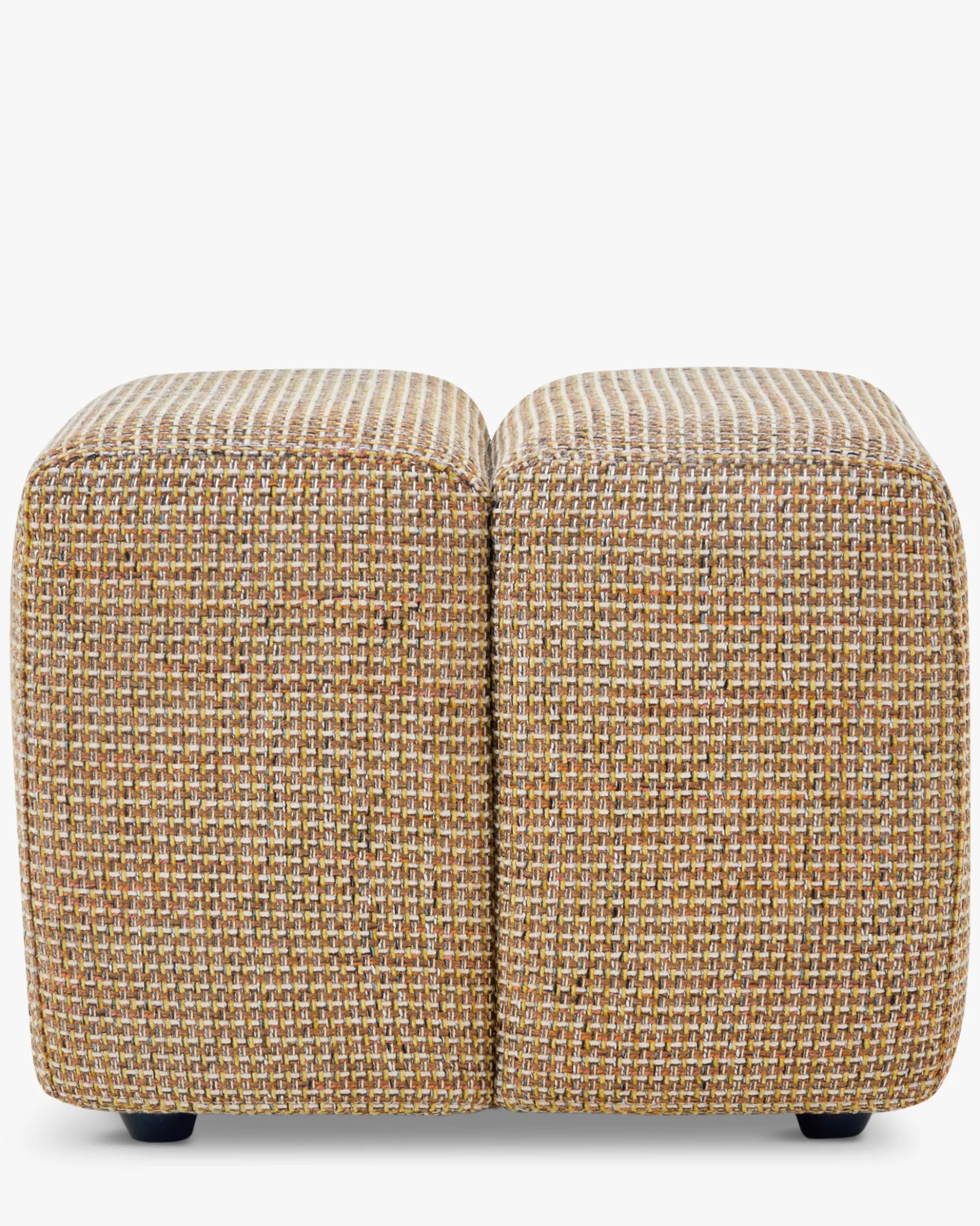 Ensemble banc + pouf, Tweed jaune Miami Jollin, Nami