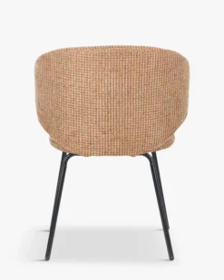 Ensemble 4 chaises , Tweed miami, camel sable, jaune moucheté Savio, Maia