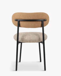 Ensemble 4 chaises , Tweed miami, camel sable, jaune moucheté Savio, Maia