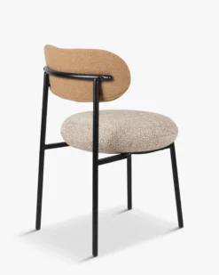 Ensemble 4 chaises , Tweed miami, camel sable, jaune moucheté Savio, Maia