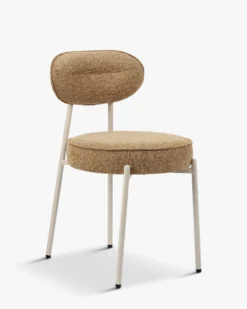 Ensemble de 4 chaises, Tweed chêne & fer beige Milo