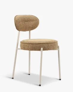 Ensemble de 4 chaises, Tweed chêne & fer beige Milo