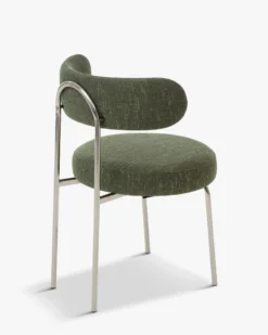 Ensemble de 4 chaises, Vert cactus & tweed chêne Vittoria