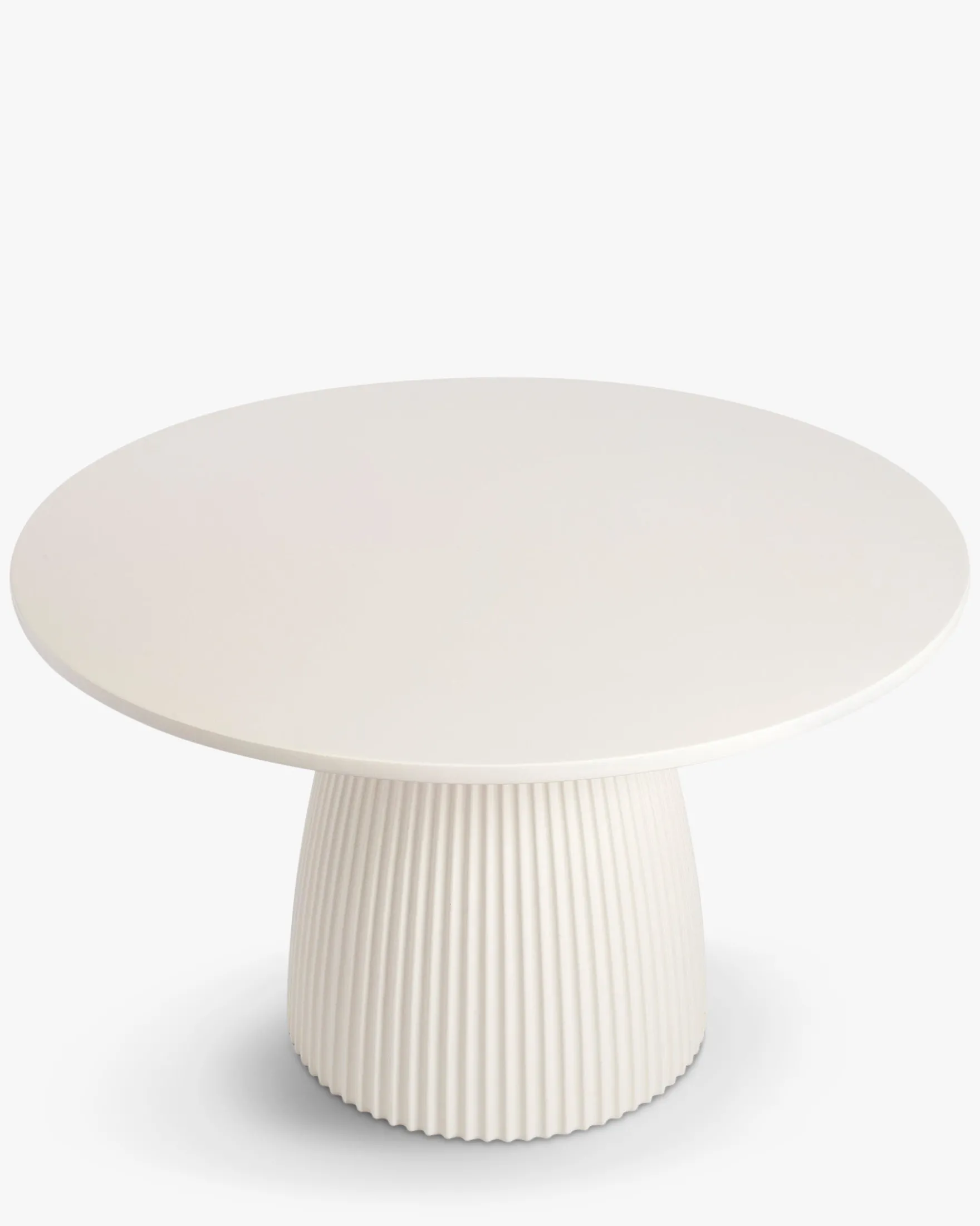 Ensemble de jardin, Table à manger de jardin ronde + 4 chaises, Blanc, Beige bouclé & Métal vert Athena, Bonifacio