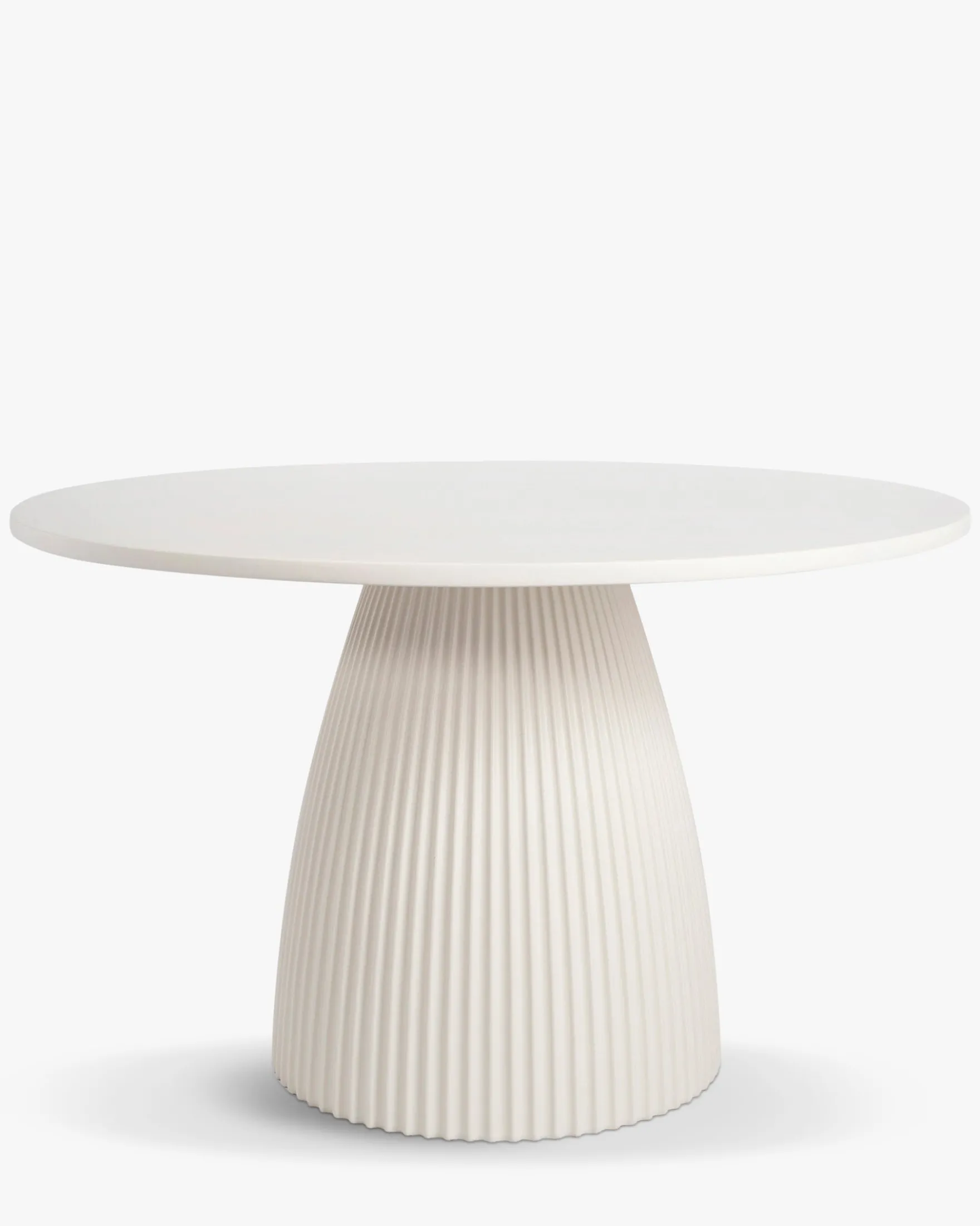Ensemble de jardin, Table à Manger de Jardin Ronde + 4 Chaises, Blanc, Beige Bouclé & Métal vert Athena, Bonifacio
