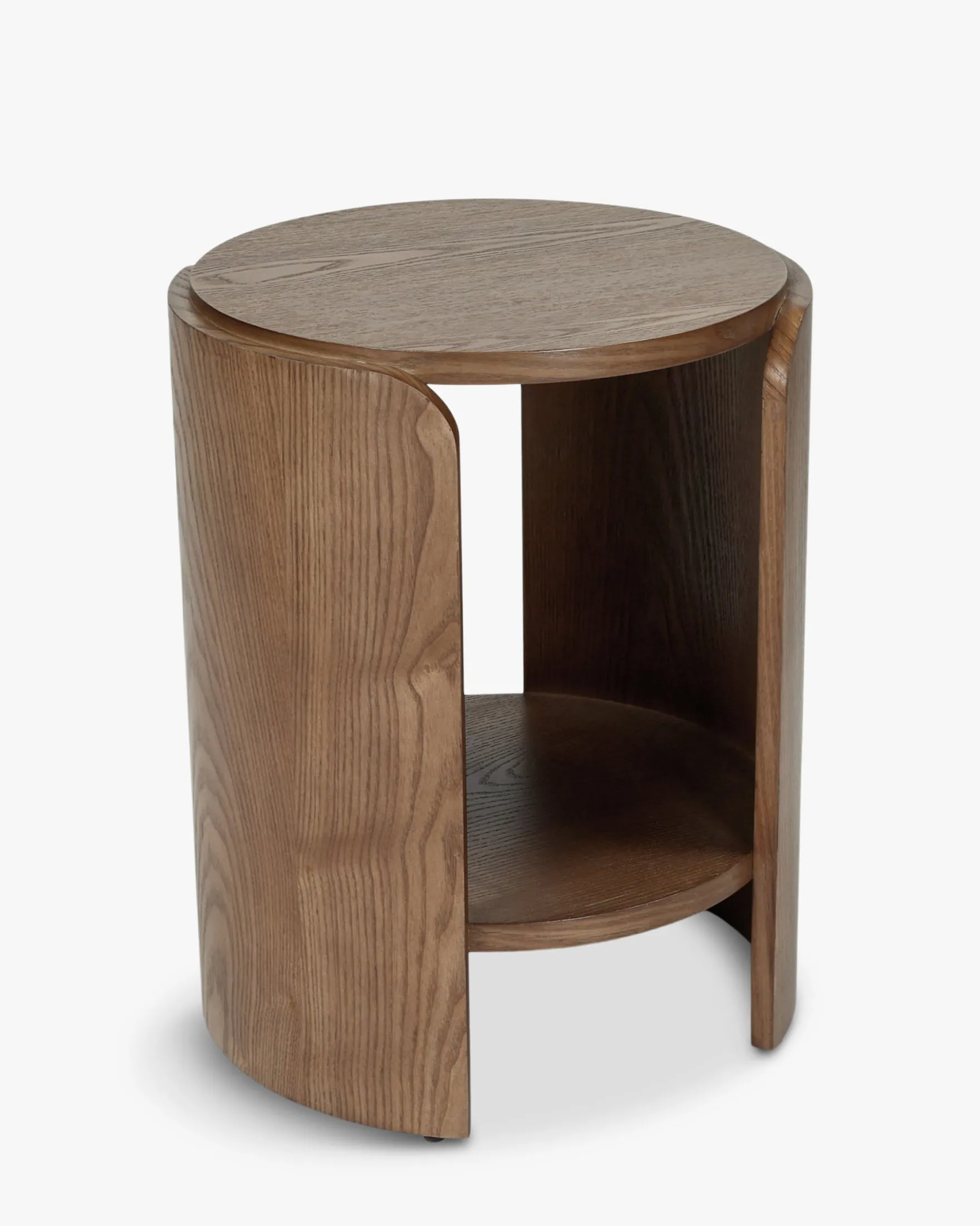 Ensemble de 2 tables de chevet ou d'appoint, Bois noyer, H50 Elipse