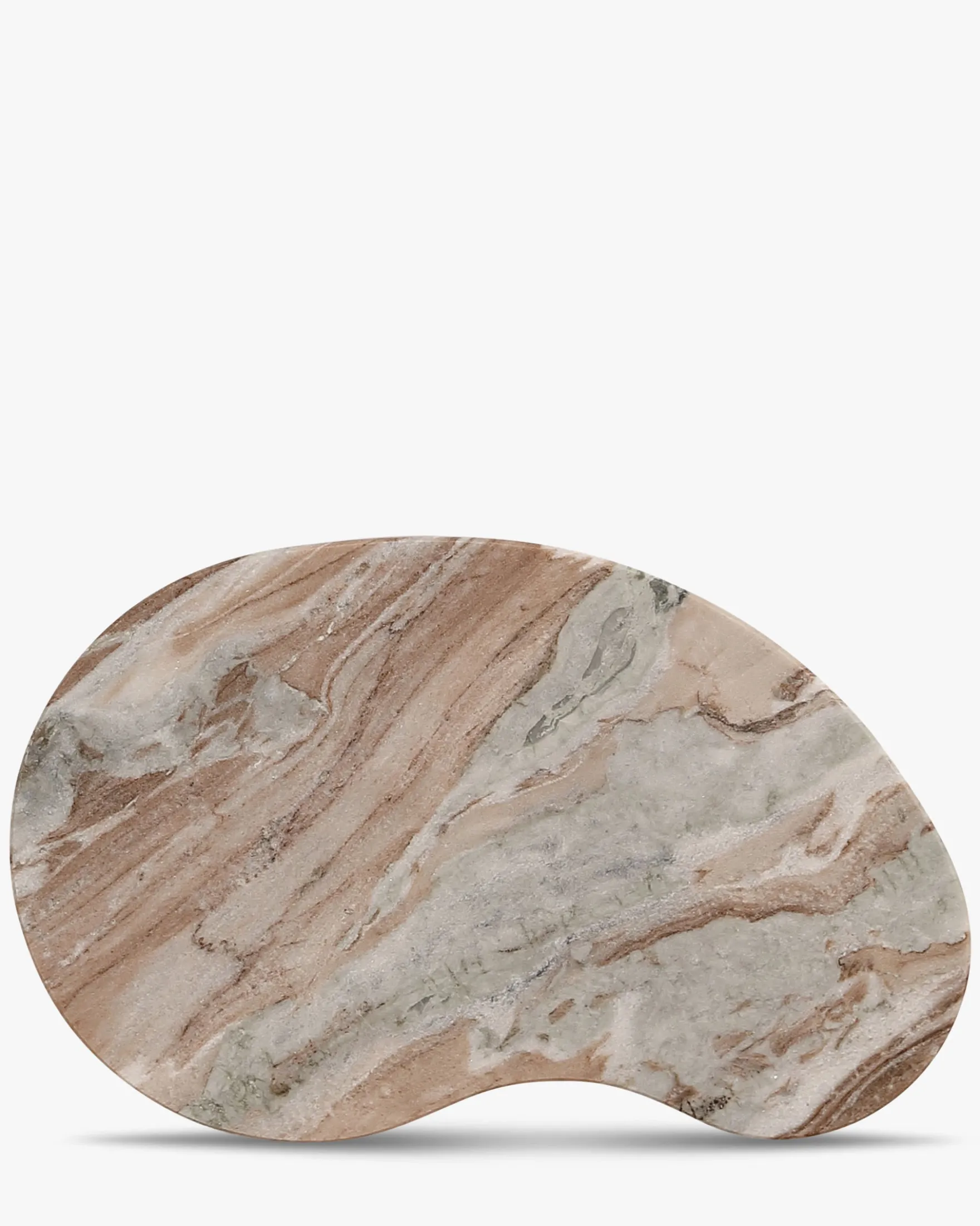 Ensemble de 2 tables gigognes, Marbre Kanta rouge & noyer Isleta