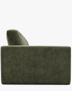 Ensemble fauteuil + canapé 3 places, Velours vert sapin Serena