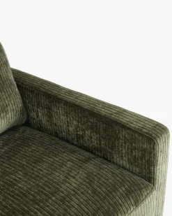 Ensemble fauteuil + canapé 3 places, Velours vert sapin Serena