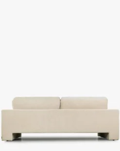 Ensemble fauteuil + canapé 3 places, Velours beige côtelé Serena