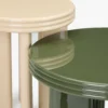 Ensemble table basse + table d'appoint, Kaki & Beige, Bois finition glossy Mira