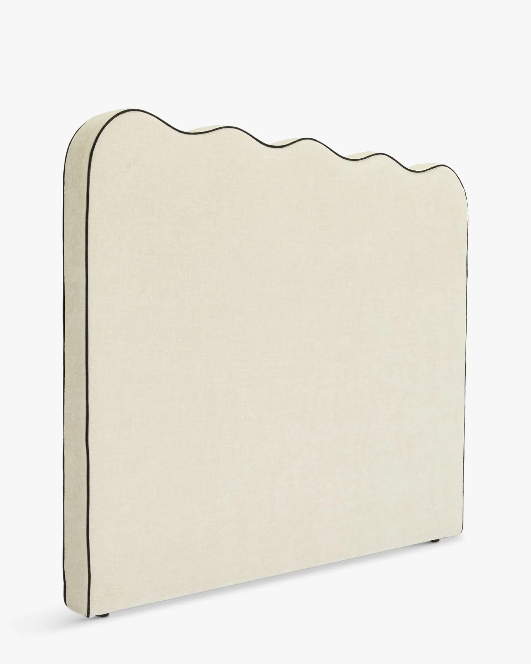 Ensemble 2 tables de chevet + tête de lit, Beige chenille Andria + Atlante