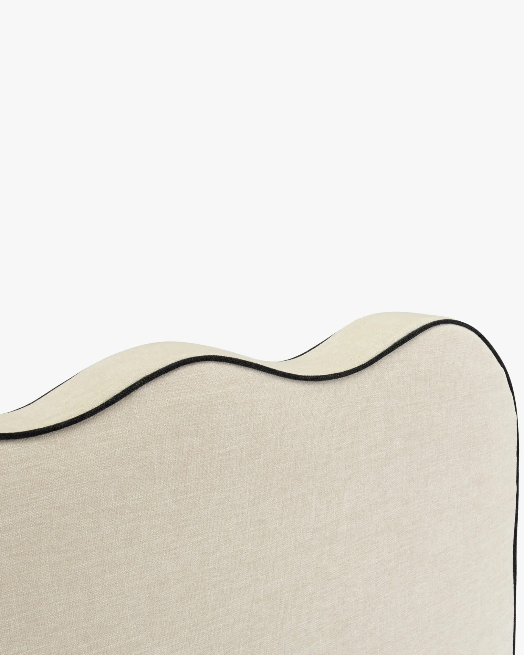 Ensemble 2 tables de chevet + tête de lit, Beige chenille Andria + Atlante