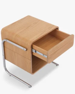 Ensemble 2 tables de chevet + tête de lit, Beige chenille Andria + Atlante