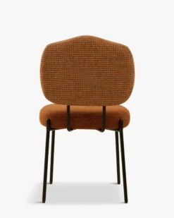Ensemble 4x chaises, Tweed orange miami + rouge brique Maia, Mogan