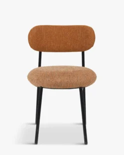 Ensemble 4x chaises, Tweed orange miami + rouge brique Maia, Mogan