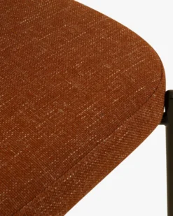 Ensemble 4x chaises, Tweed orange miami + rouge brique Maia, Mogan