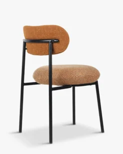 Ensemble 4x chaises, Tweed orange miami + rouge brique Maia, Mogan