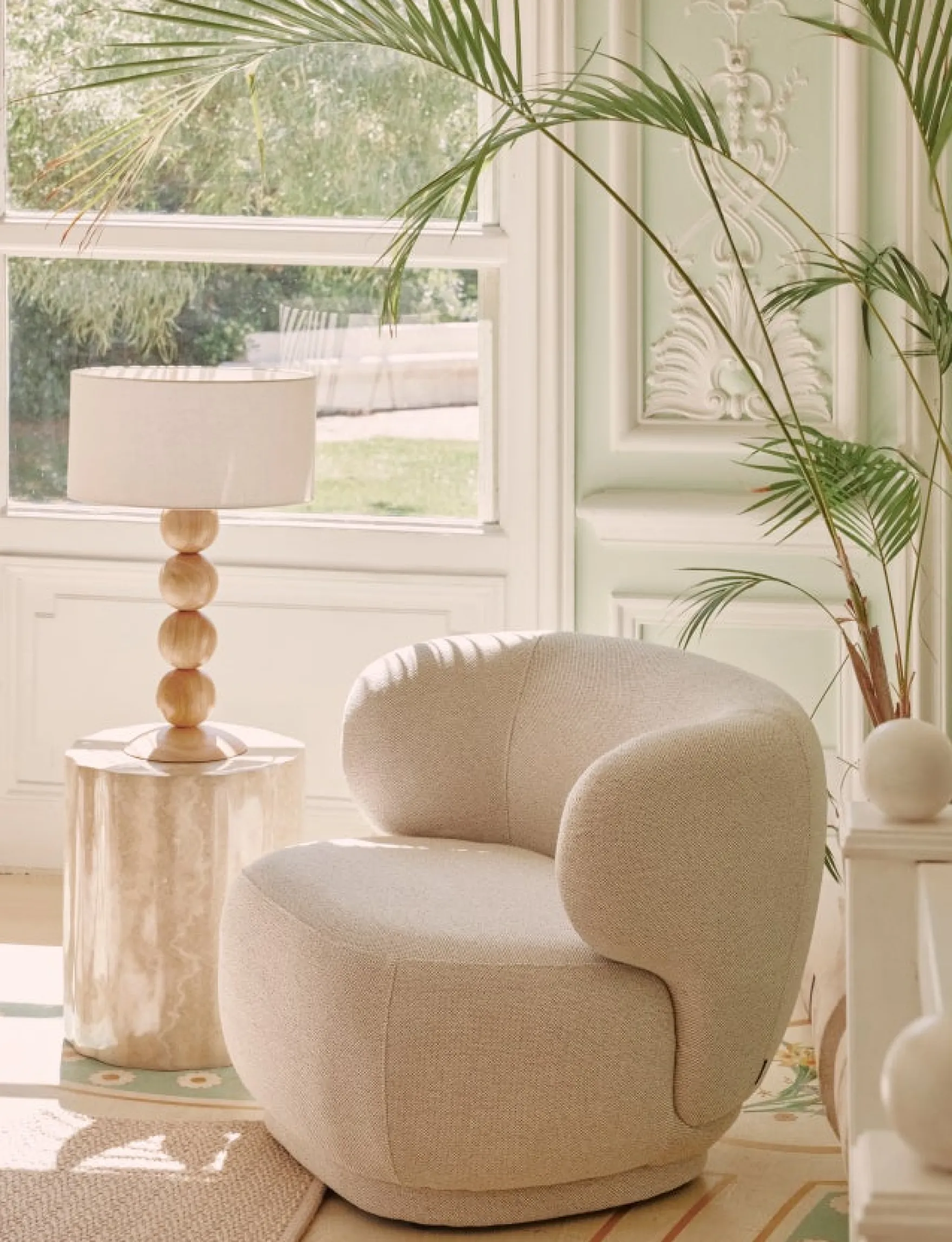 Fauteuil, Beige sable, 90x70 Giulia