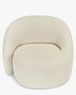 Fauteuil, Blanc avoine bouclé Neo