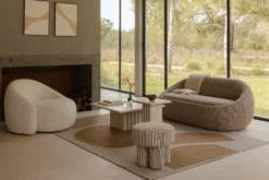 Fauteuil, Blanc avoine bouclé Neo