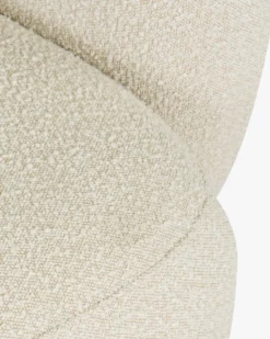 Fauteuil, Blanc avoine bouclé, 100x70 Volta