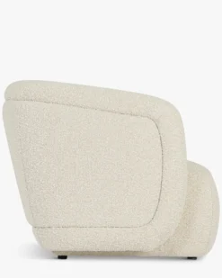 Fauteuil, Blanc avoine bouclé, 100x70 Volta