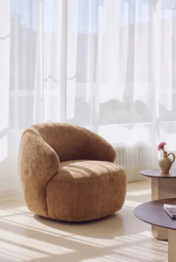 Fauteuil, Camel crêpé Aspen