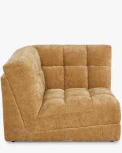 Fauteuil d'angle modulable, Camel crêpé Paul