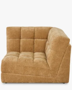 Fauteuil d'angle modulable, Camel crêpé Paul
