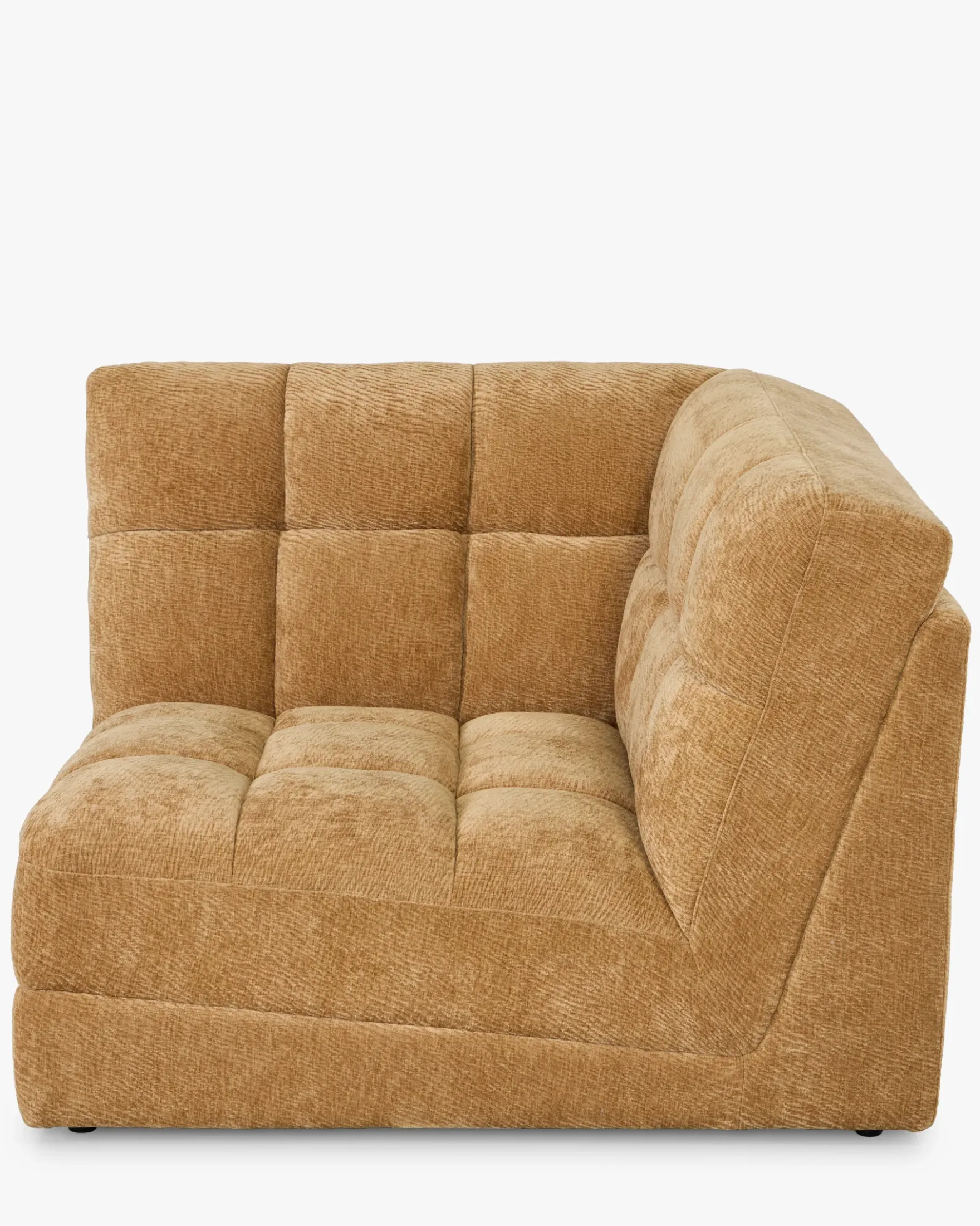 Fauteuil d'angle modulable, Camel crêpé Paul