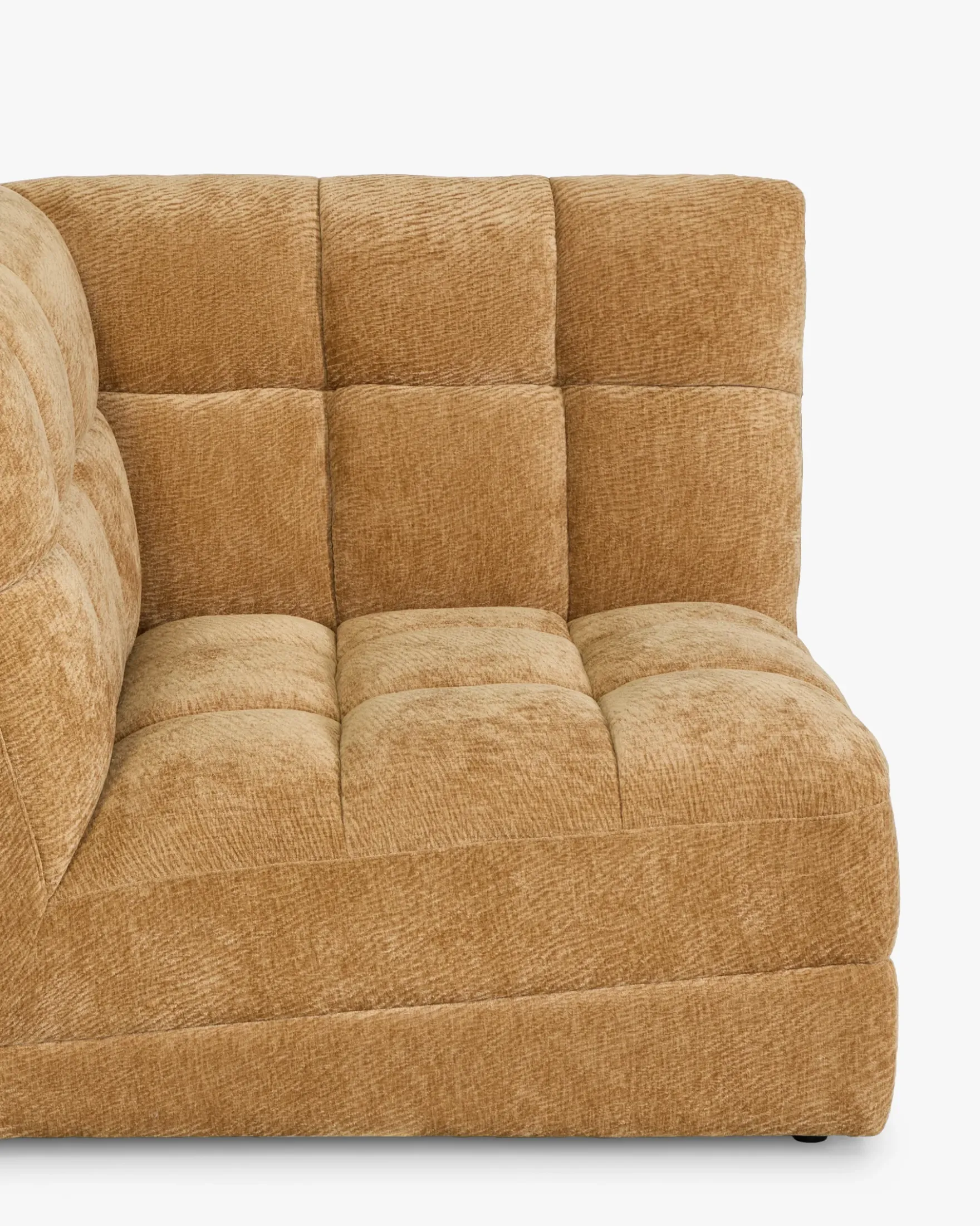 Fauteuil d'angle modulable, Camel crêpé Paul