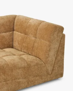 Fauteuil d'angle modulable, Camel crêpé Paul