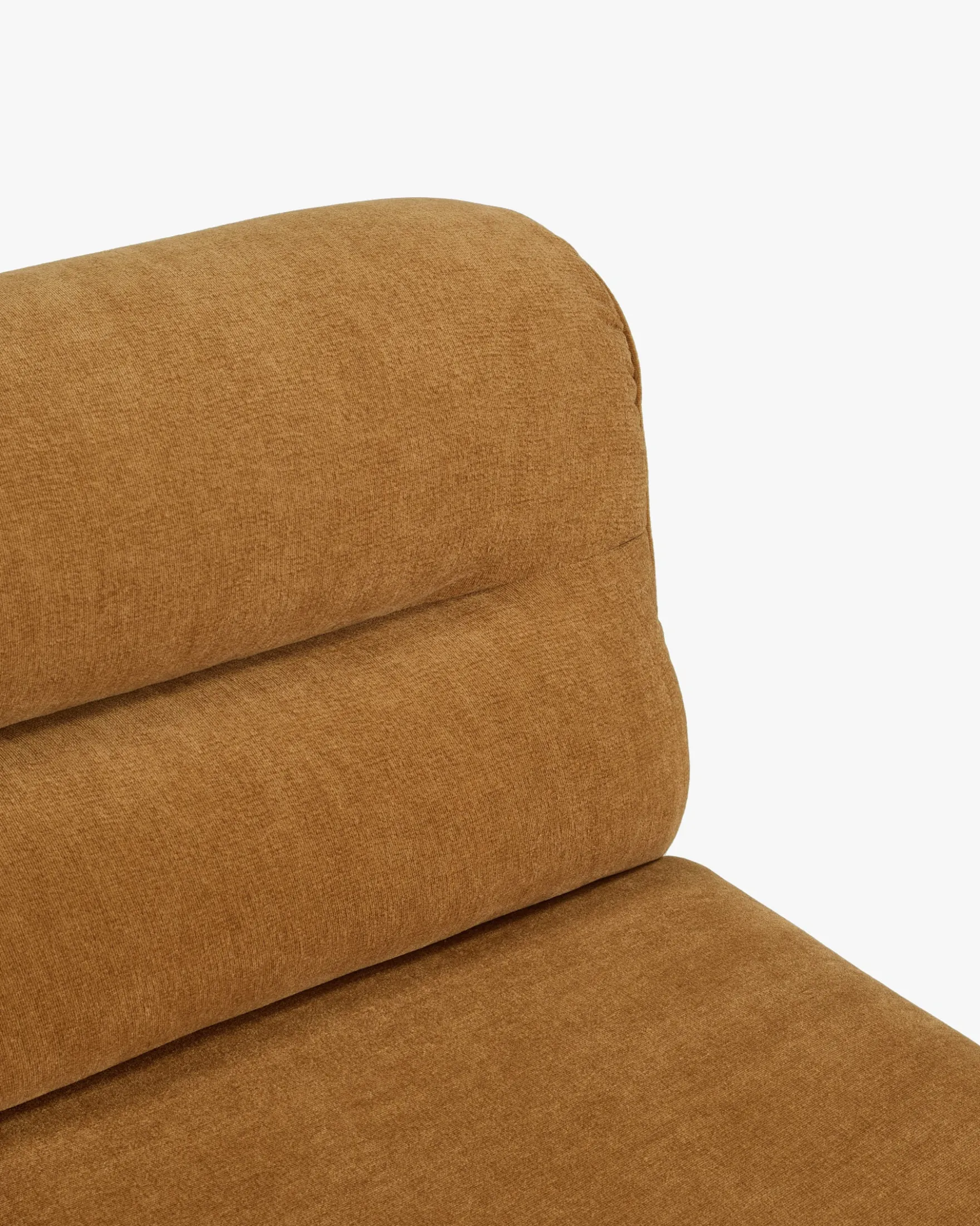 Fauteuil d'angle modulable, Marron sienne déperlant Pulp