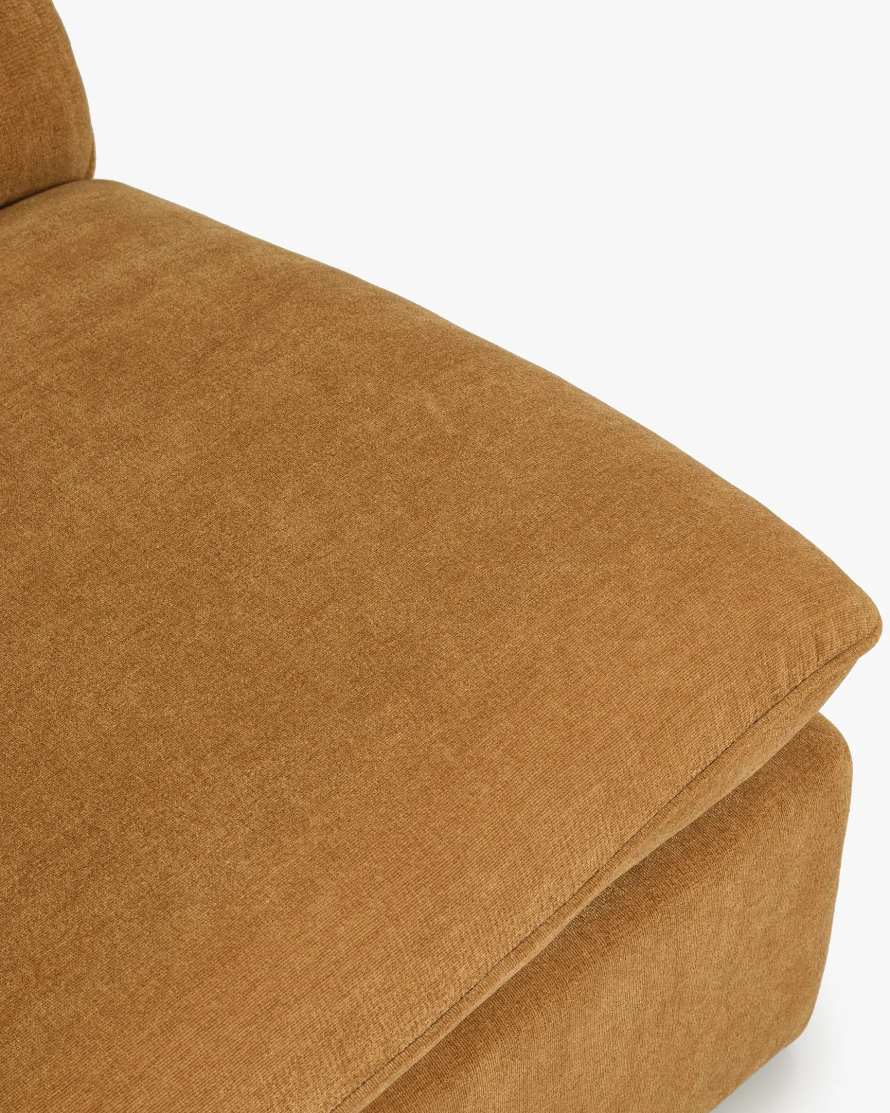 Fauteuil d'angle modulable, Marron sienne déperlant Pulp