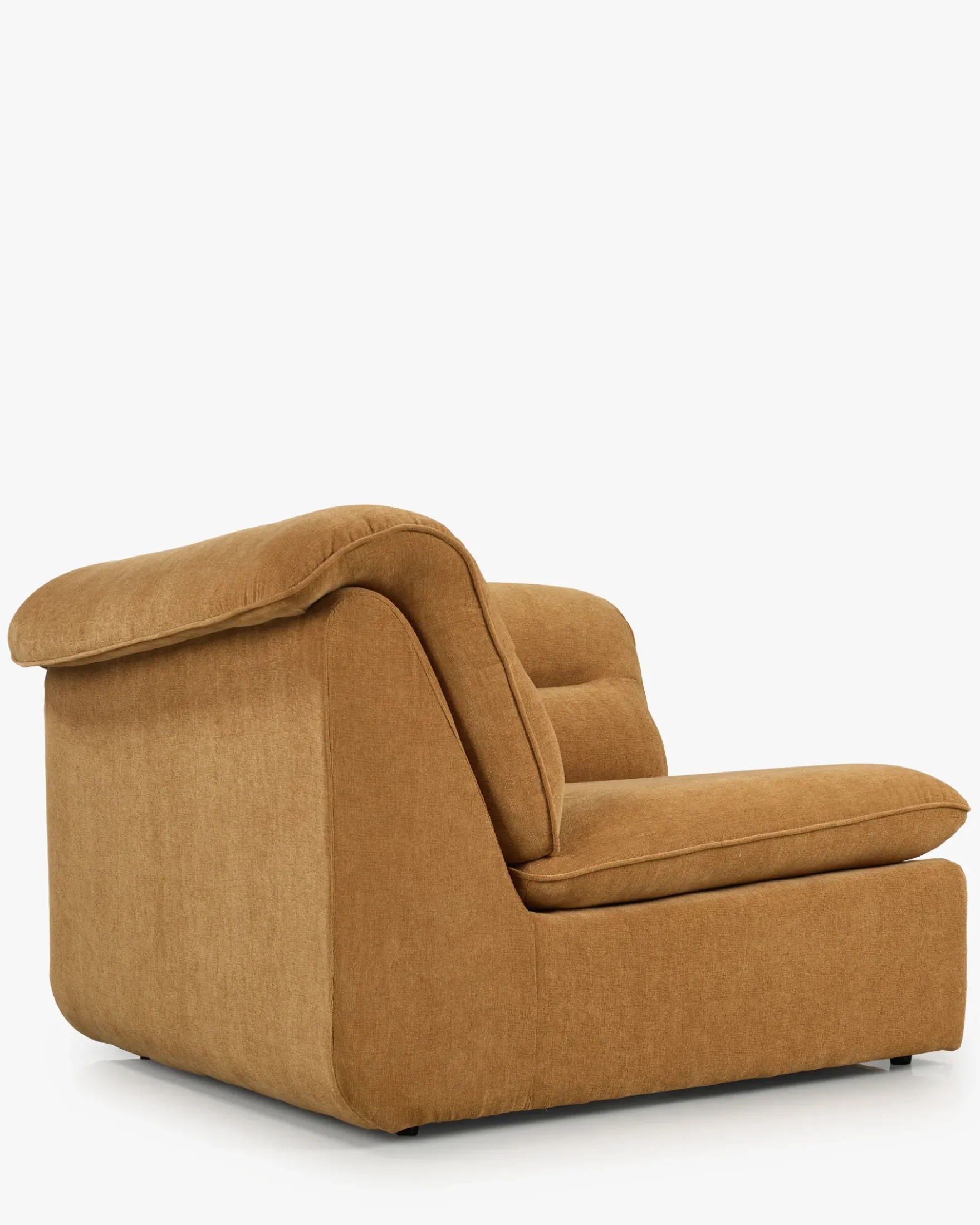 Fauteuil d'angle modulable, Marron sienne déperlant Pulp